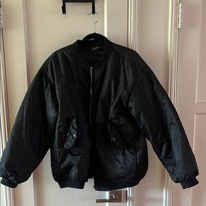 Women's Black Bomber Jacket